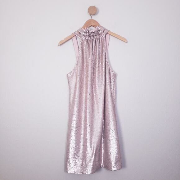 C/MEO Collective Illuminated Sequin Shimmer Mini Dress (Pink, Small) - Picture 4 of 16